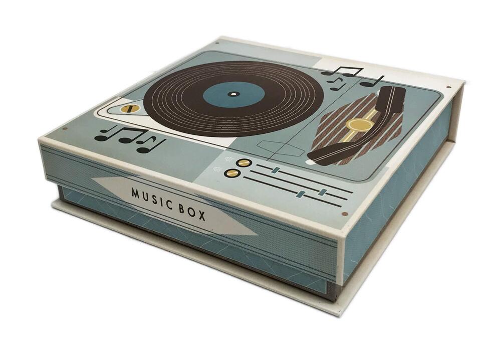 1326 Music Box Vintage Record Turntable Graphic Decorative Storage Gift